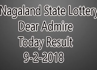 Dear Admire Today Result 9-2-2018