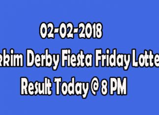 Derby Fiesta Friday Lottery Result