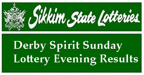 Derby Spirit Sunday Lottery Evening Results