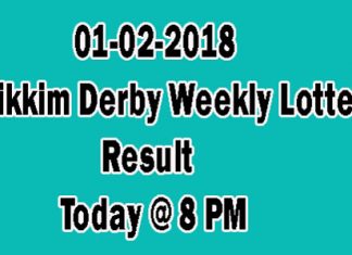Derby Weekly Lottery Result
