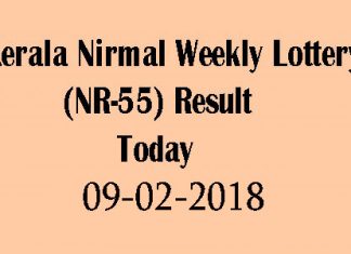 Kerala Nirmal Weekly (NR-55) Lottery Result