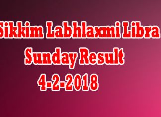 Sikkim Labhlaxmi Libra Sunday Result