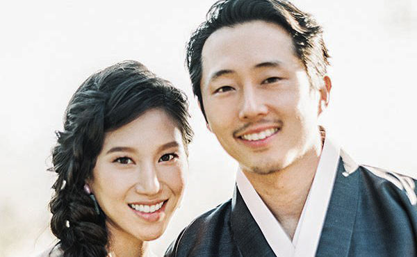 Steven Yeun with His Wife Joana Pak