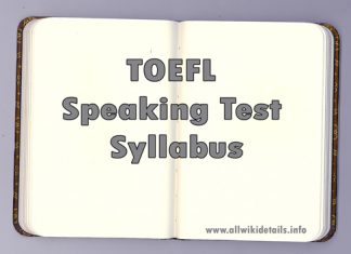 TOEFL Speaking Test Syllabus